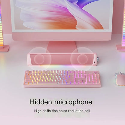 Bluetooth Desktop Speakers with Microphone and Bass