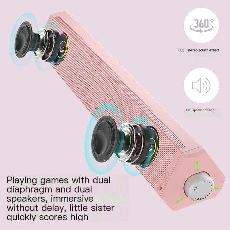 Bluetooth Desktop Speakers with Microphone and Bass